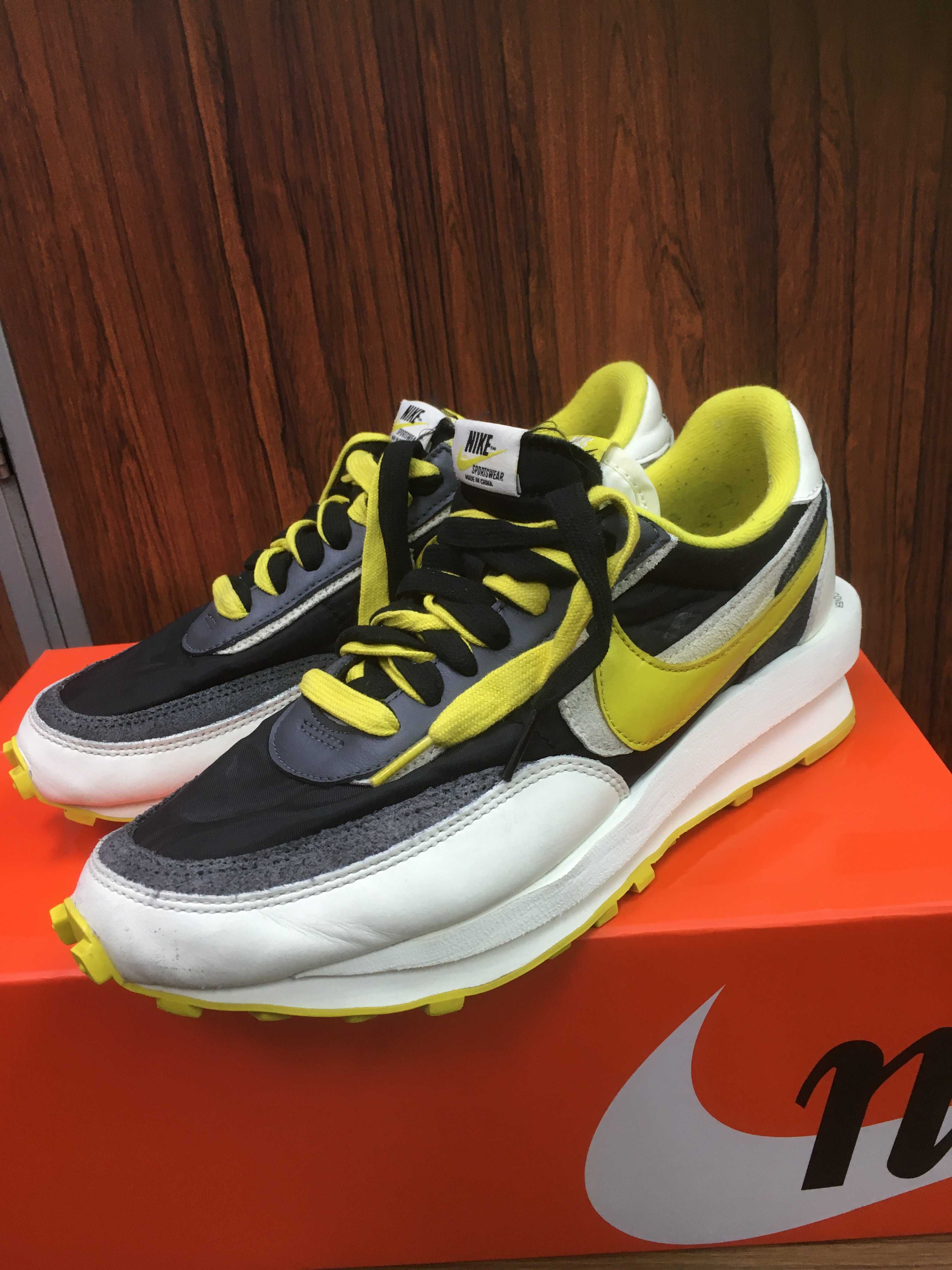 UNDERCOVER × sacai × Nike LD Waffle "Black/Sail-Dark Grey-Bright Citron"