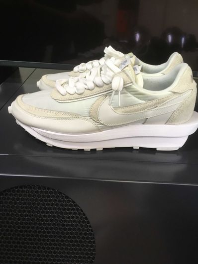sacai × Nike LDV Waffle "Triple White"