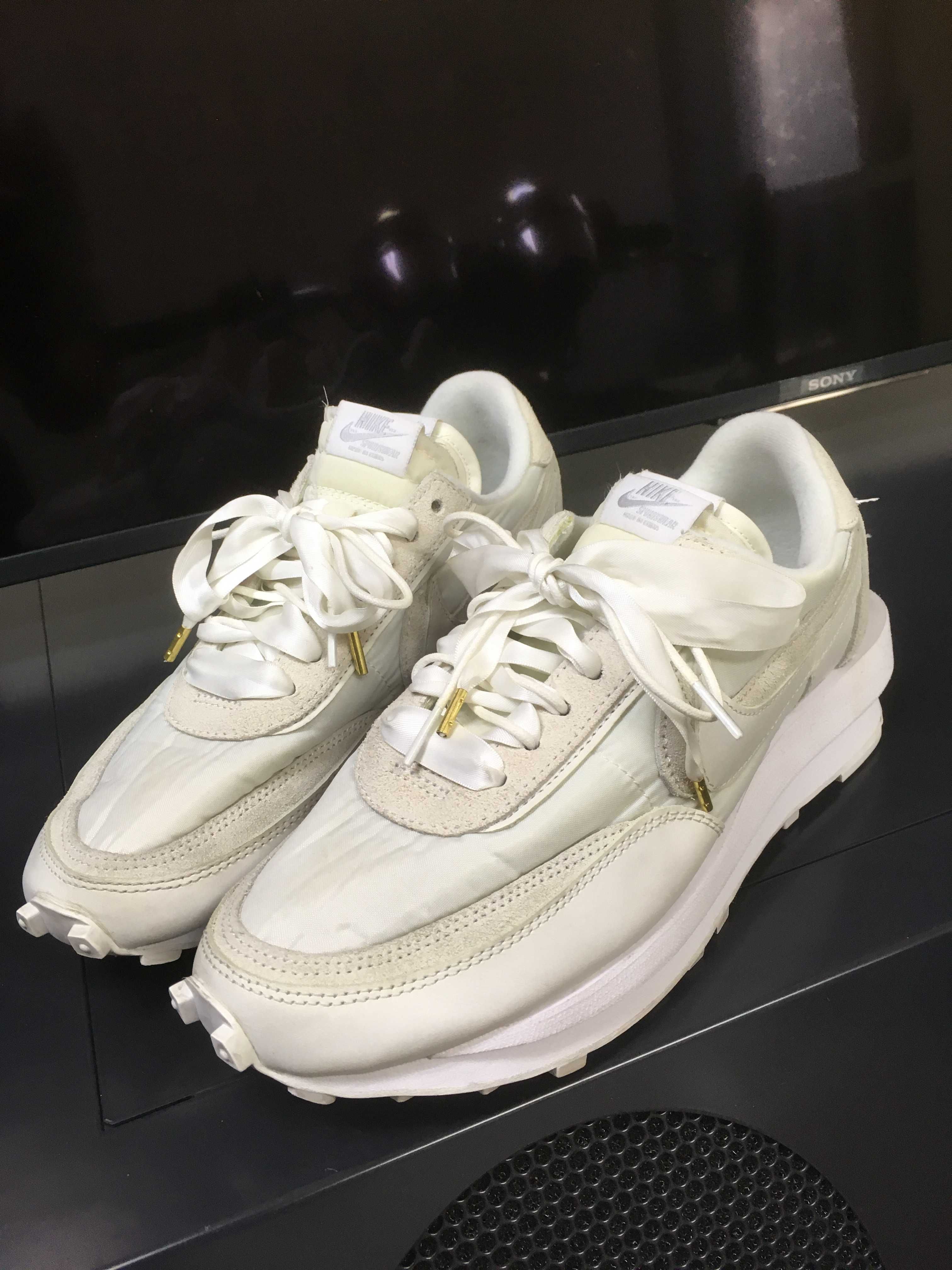 sacai × Nike LDV Waffle "Triple White"
