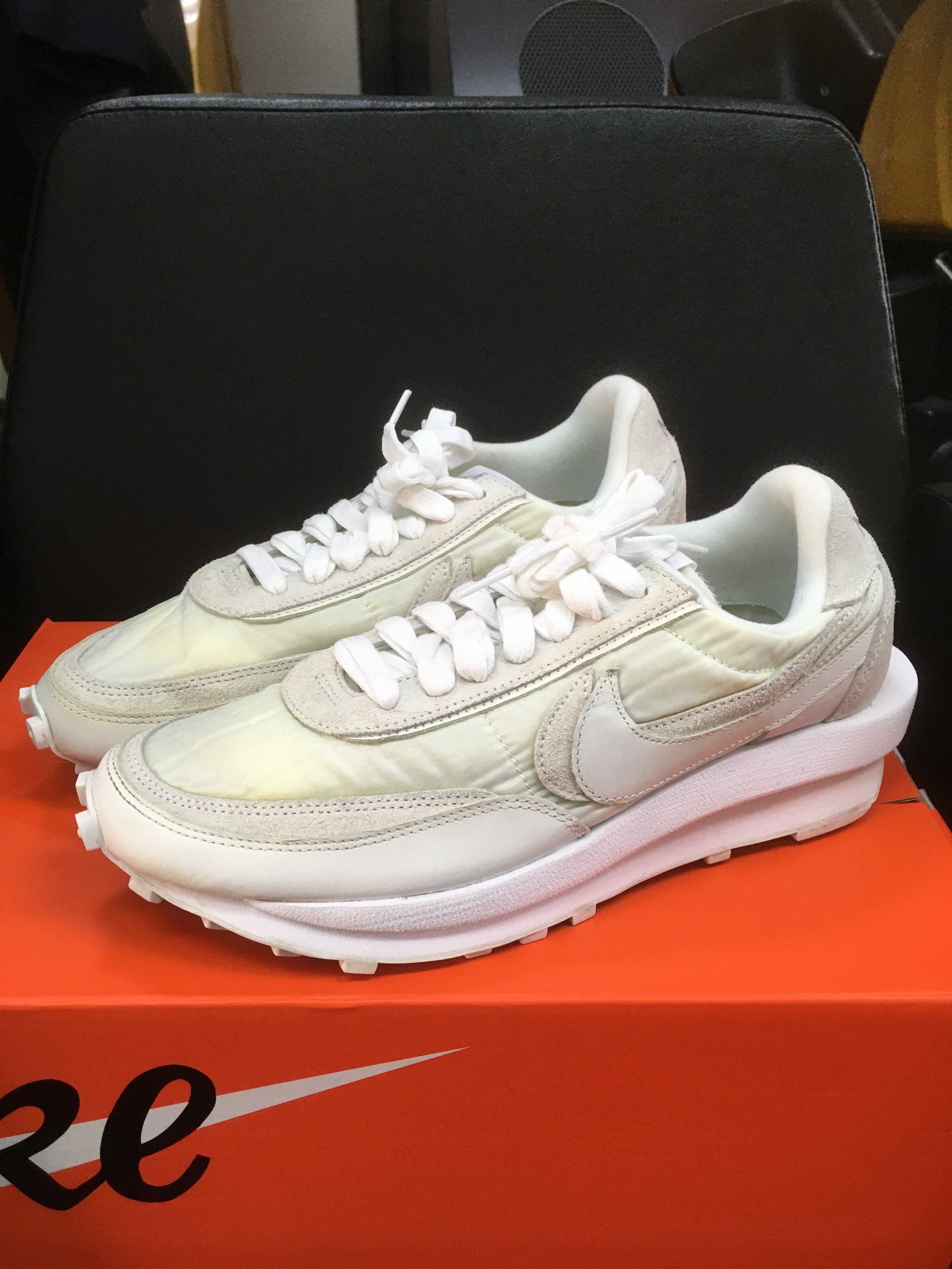 sacai × Nike LDV Waffle "Triple White"