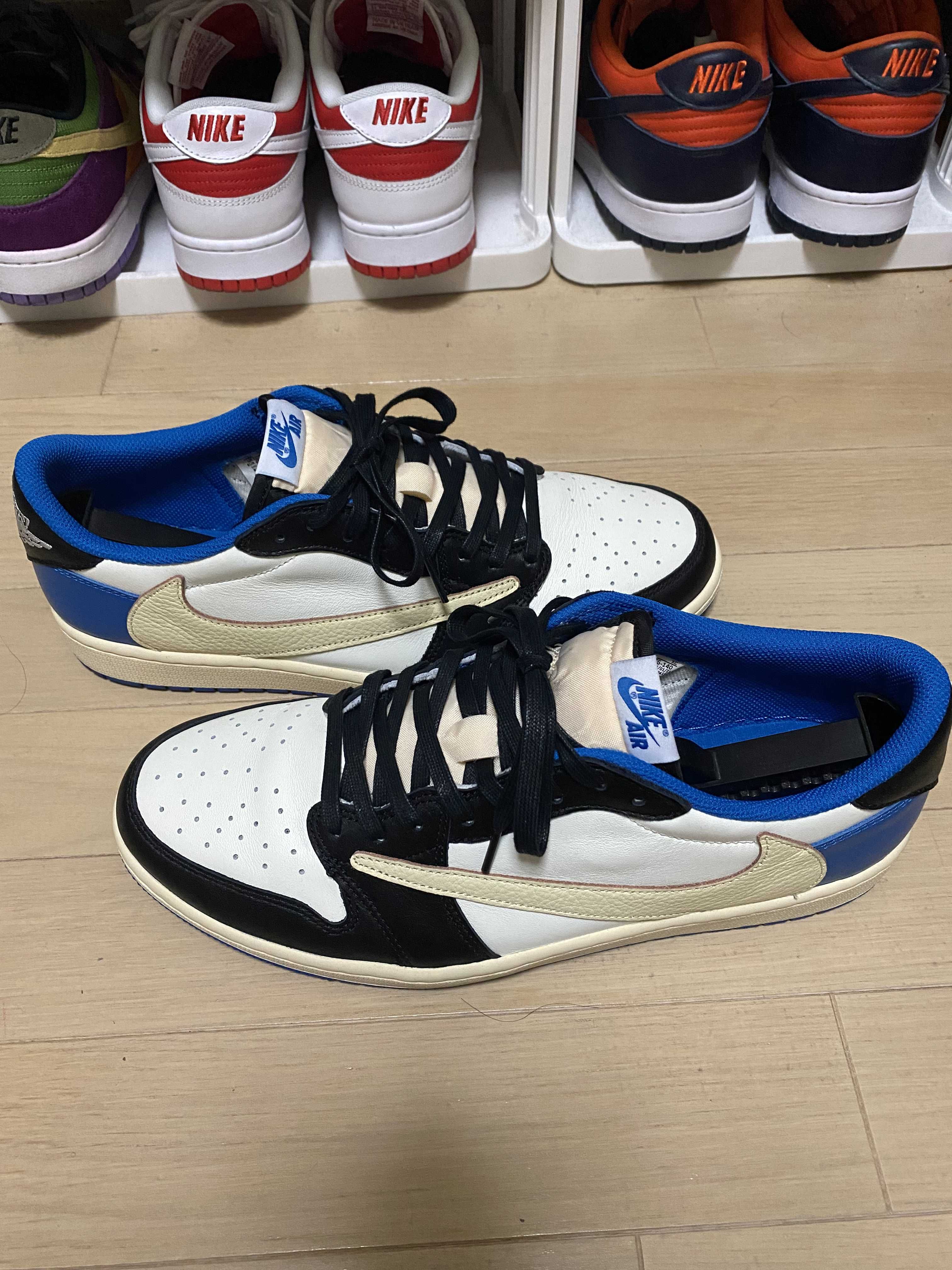 Travis Scott × fragment design × Nike Air Jordan 1 Low OG SP "Military Blue"