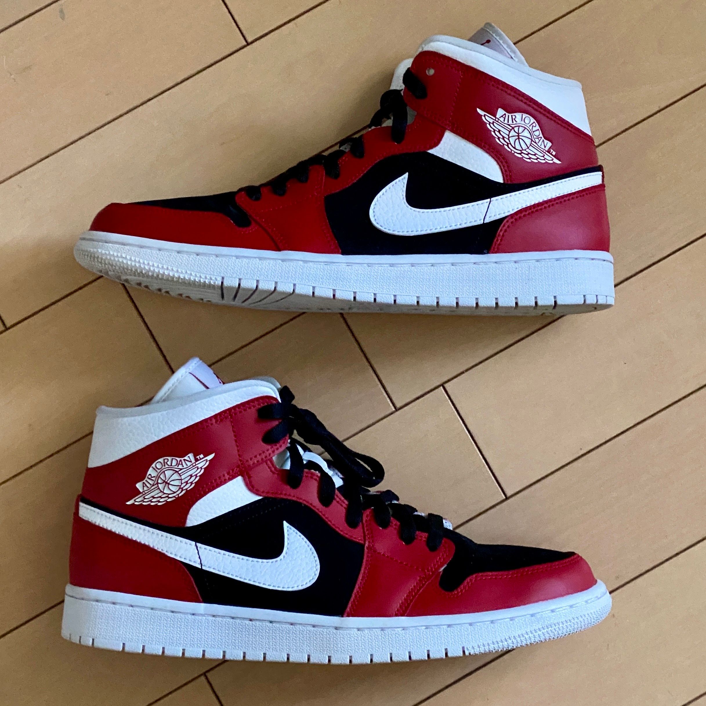 NIKE Women's AIR JORDAN 1 MID "GYM RED / BLACK /WHITE"