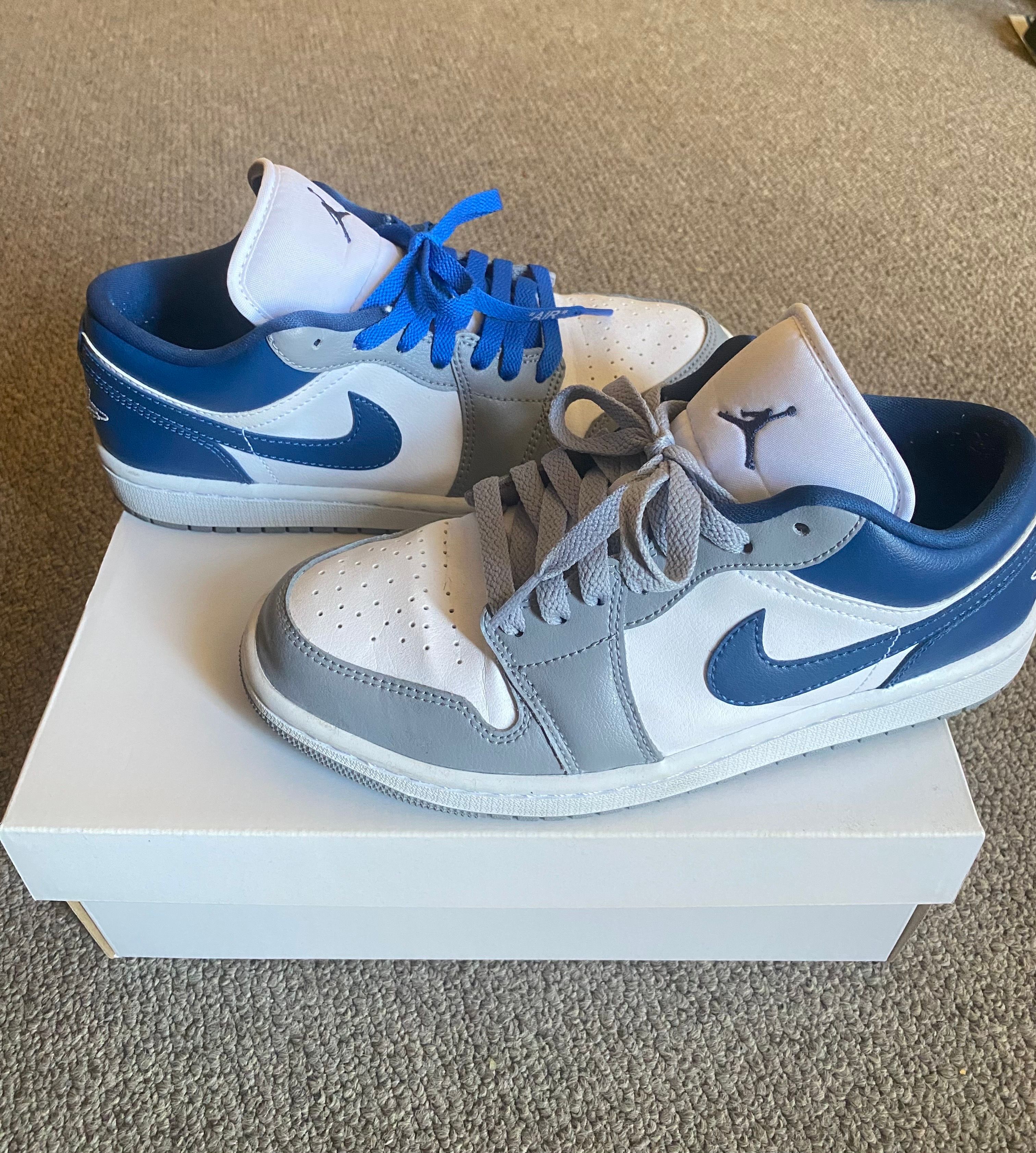 Nike Women's Air Jordan 1 Low "Grey and Blue"