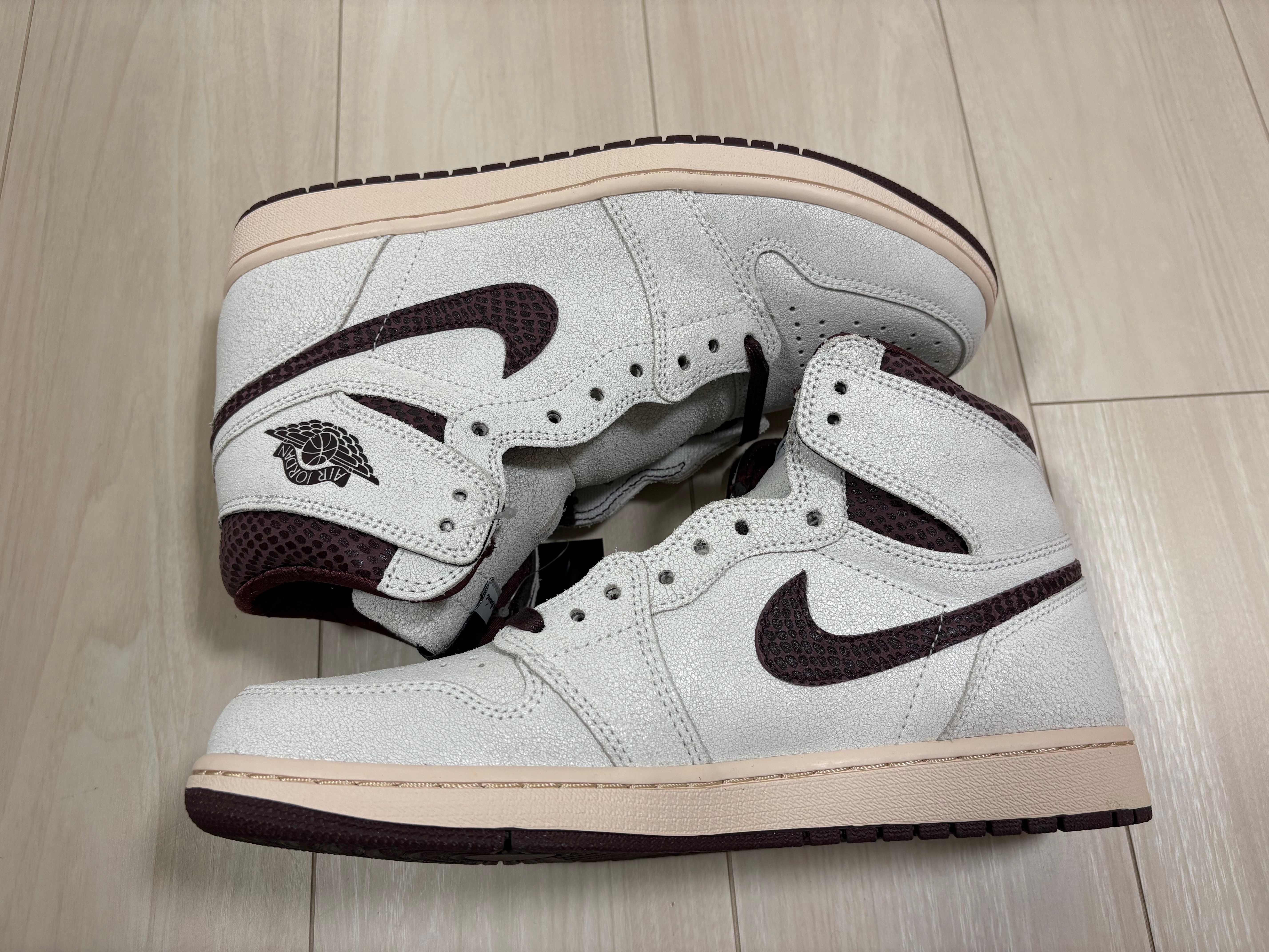 A Ma Maniere × Nike Air Jordan 1 Retro High OG "Sail and Burgundy"