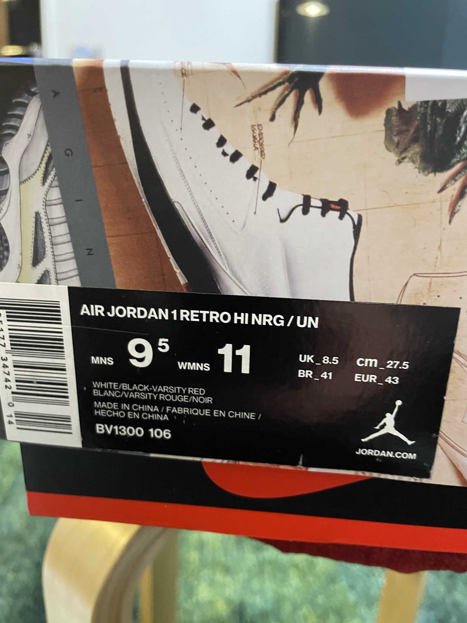 UNION × Nike Air Jordan 1 Retro High OG NRG "Varsity Red/Wolf Grey"