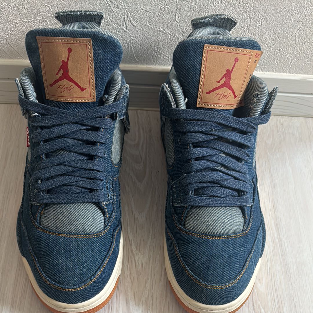 鑑定書付NIKE エアジョーダン4 レトロ リーバイス デニム ブランク タグ Nike × Levi's Air Jordan 4 