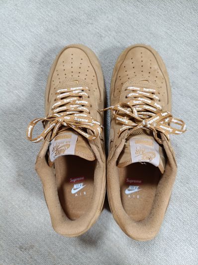 Supreme × Nike Air Force 1 Low "Flax/Wheat"