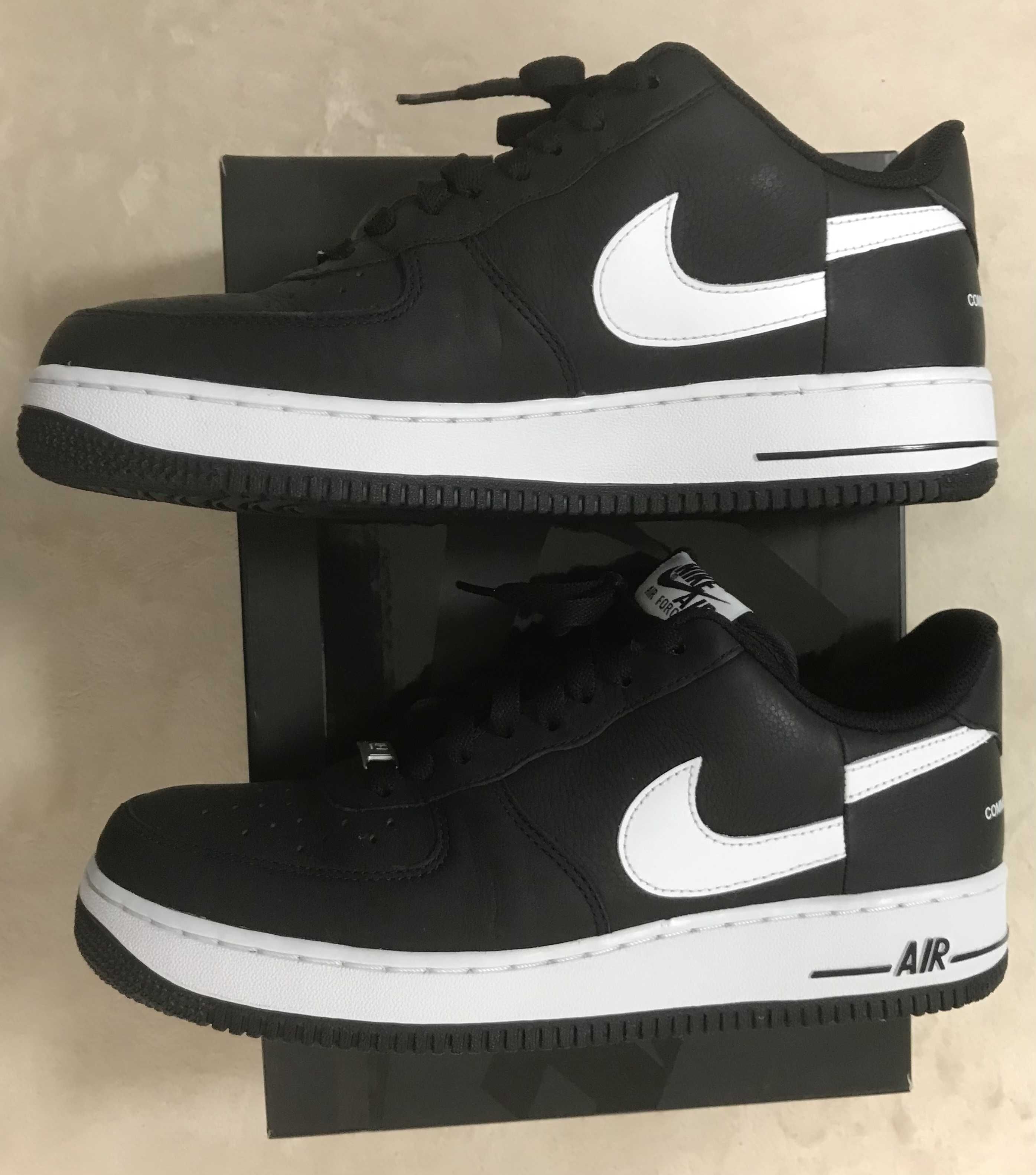 Supreme × COMME des GARCONS SHIRT × Nike Air Force 1 Low "Black/White" (2018)