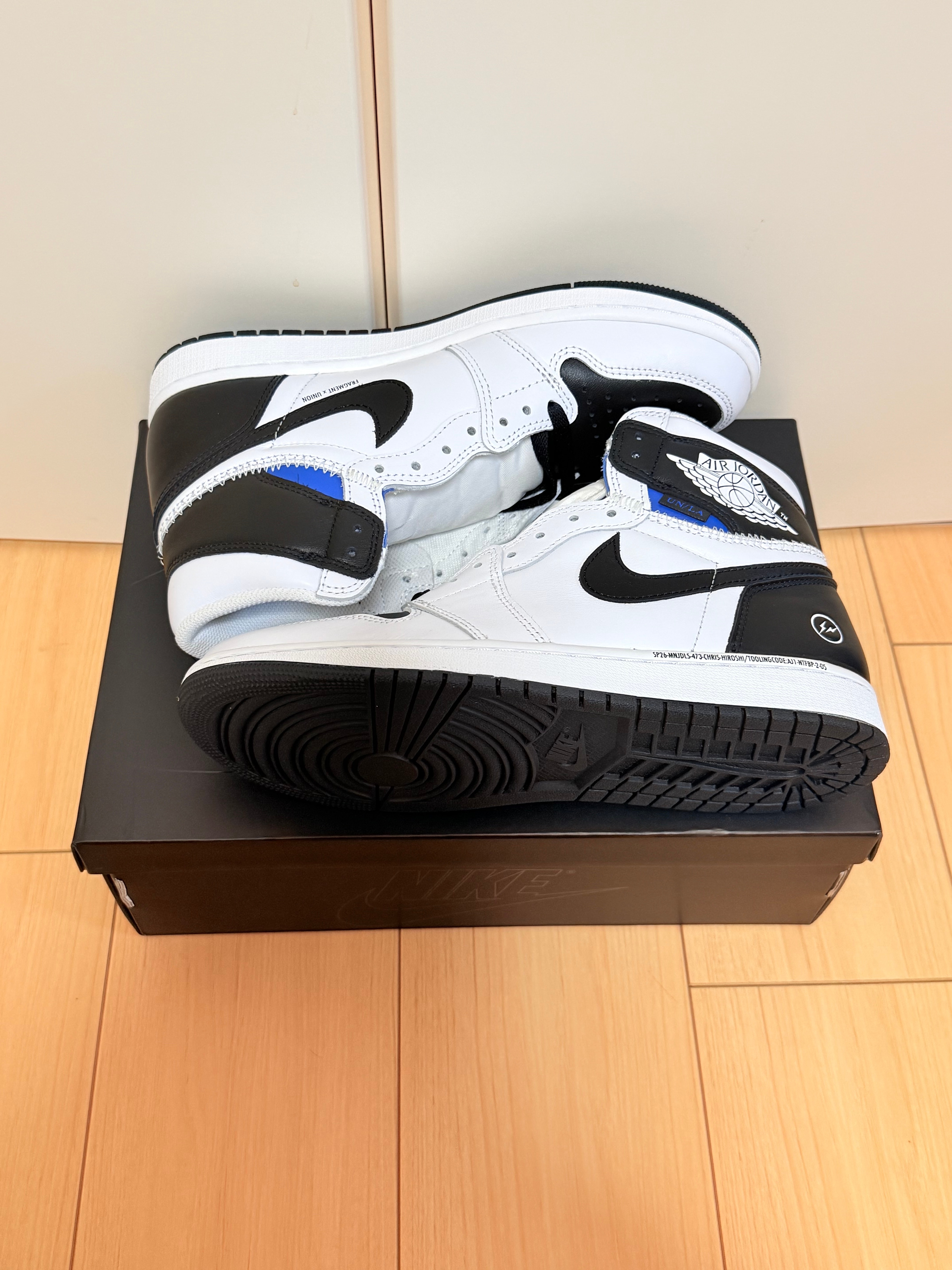 fragment design × UNION × Nike Air Jordan 1 Retro High OG "Black/White"