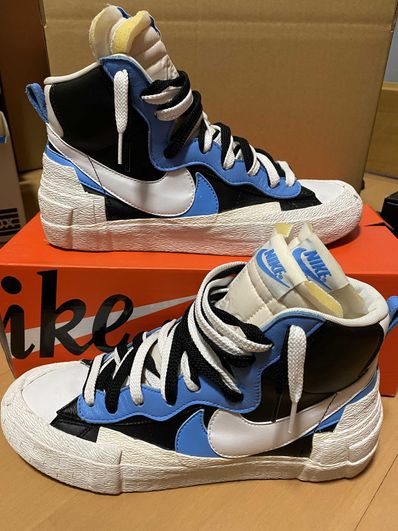 sacai × NIKE BLAZER MID "BLACK / BLUE"