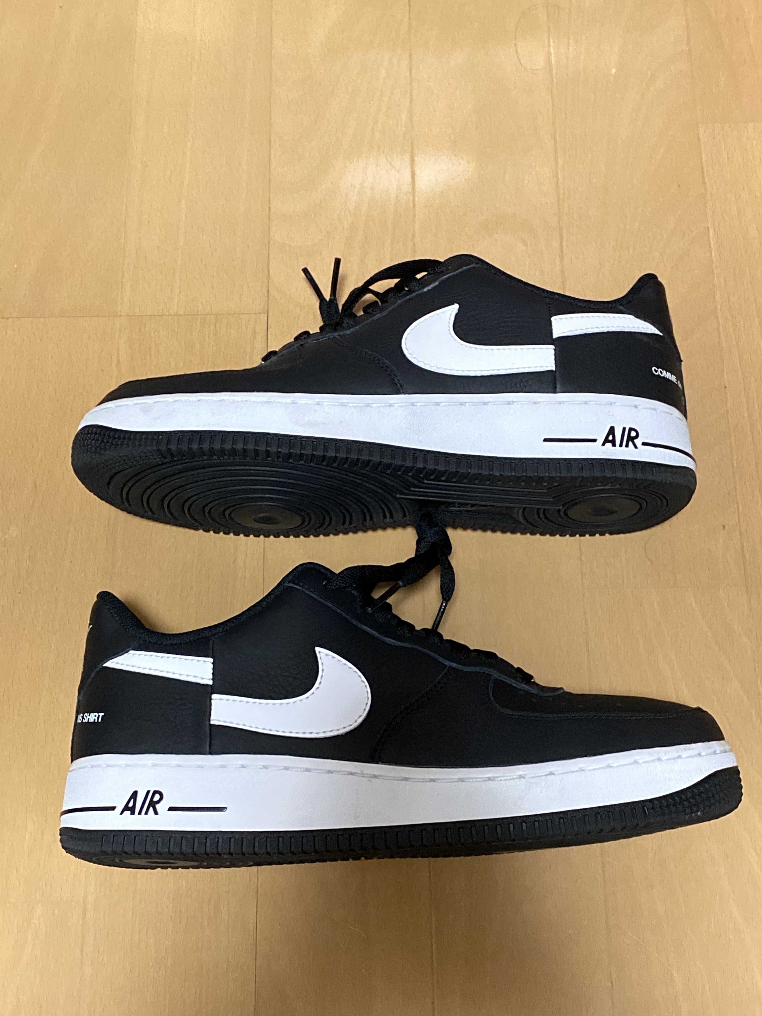 Supreme × COMME des GARCONS SHIRT × Nike Air Force 1 Low "Black/White" (2018)