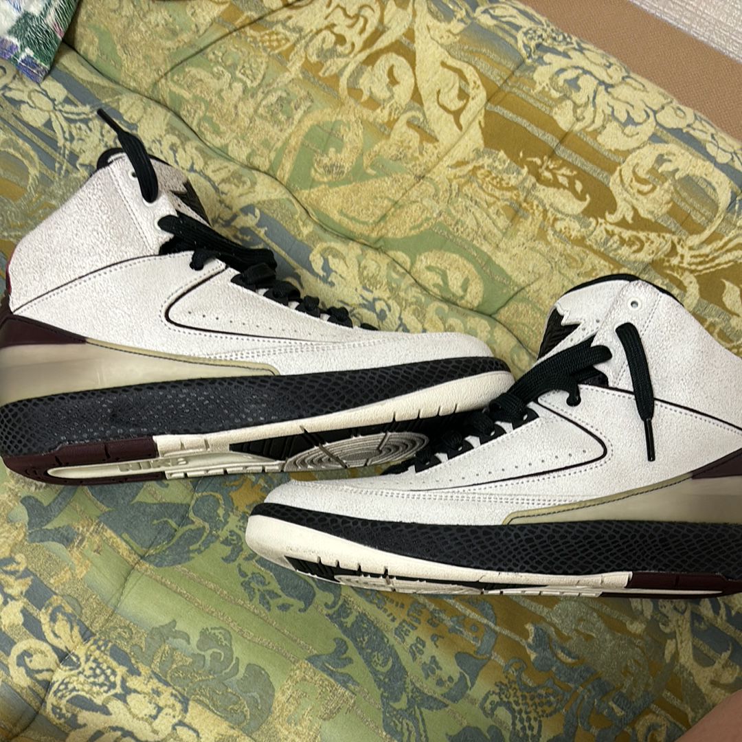 A Ma Maniere × Nike Air Jordan 2 "Airness/Sail and Burgundy"
