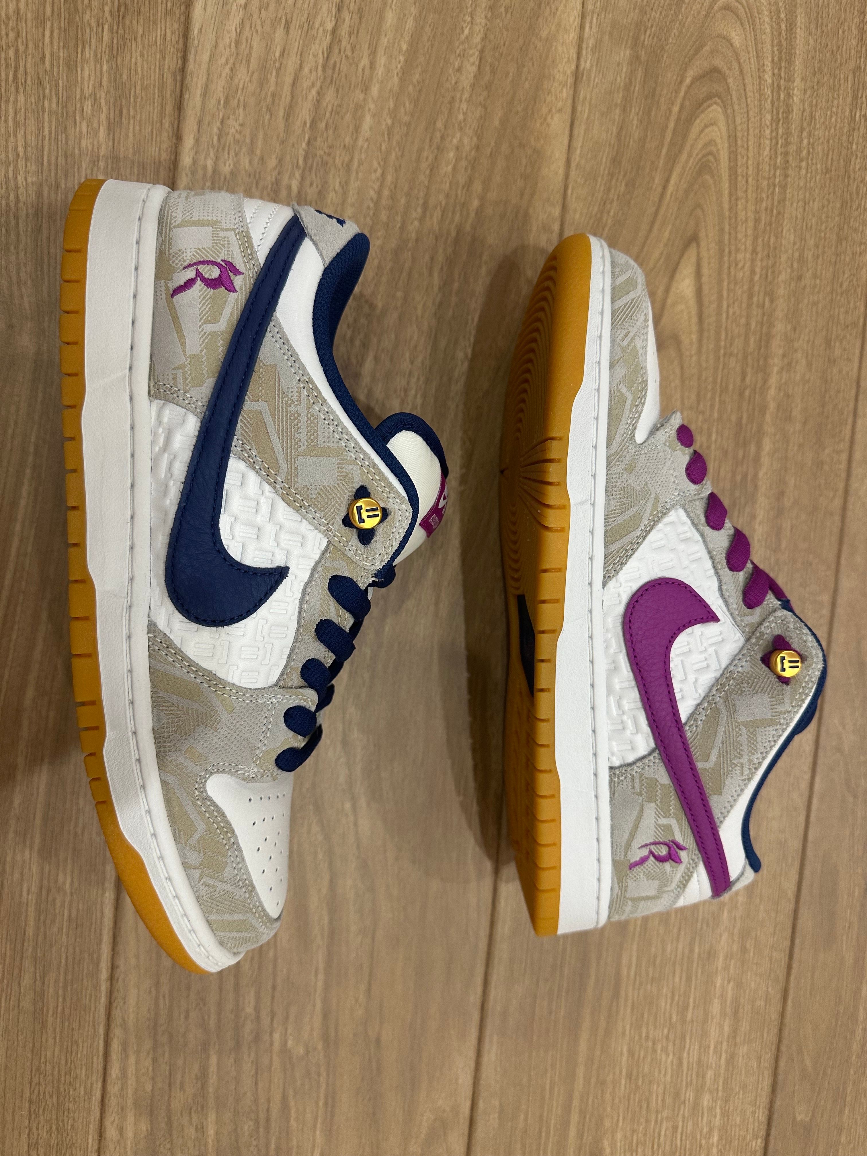 Rayssa Leal × Nike SB Dunk Low PRM "Pure Platinum and Vivid Purple"