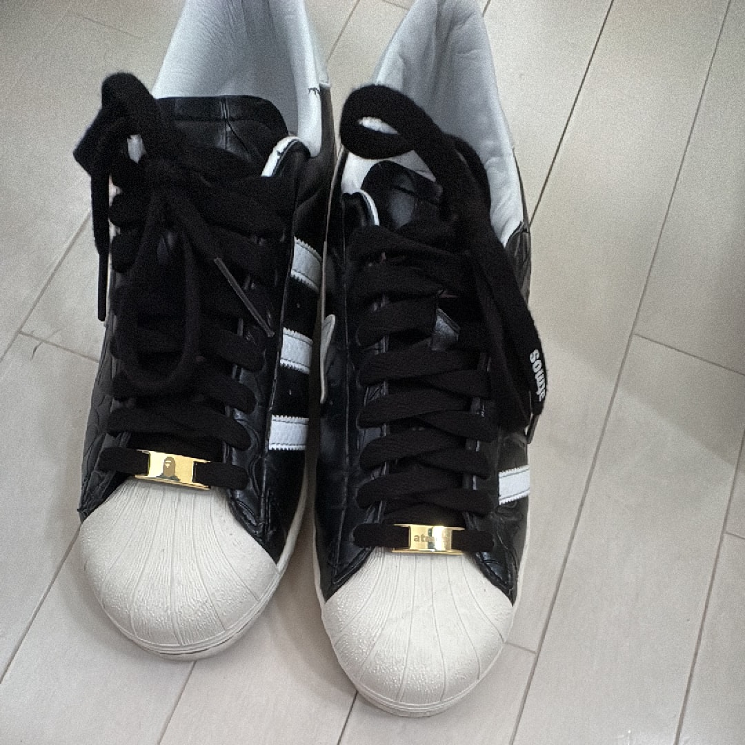 atmos × A BATHING APE × adidas SuperstarR 5 "Core Black/Footwear White/Off White"