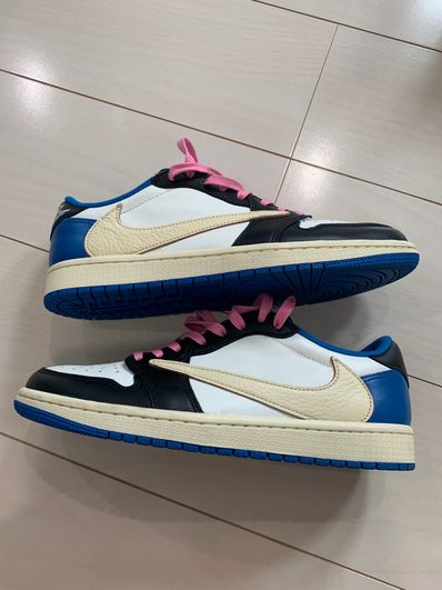 Travis Scott × fragment design × Nike Air Jordan 1 Low OG SP "Military Blue"