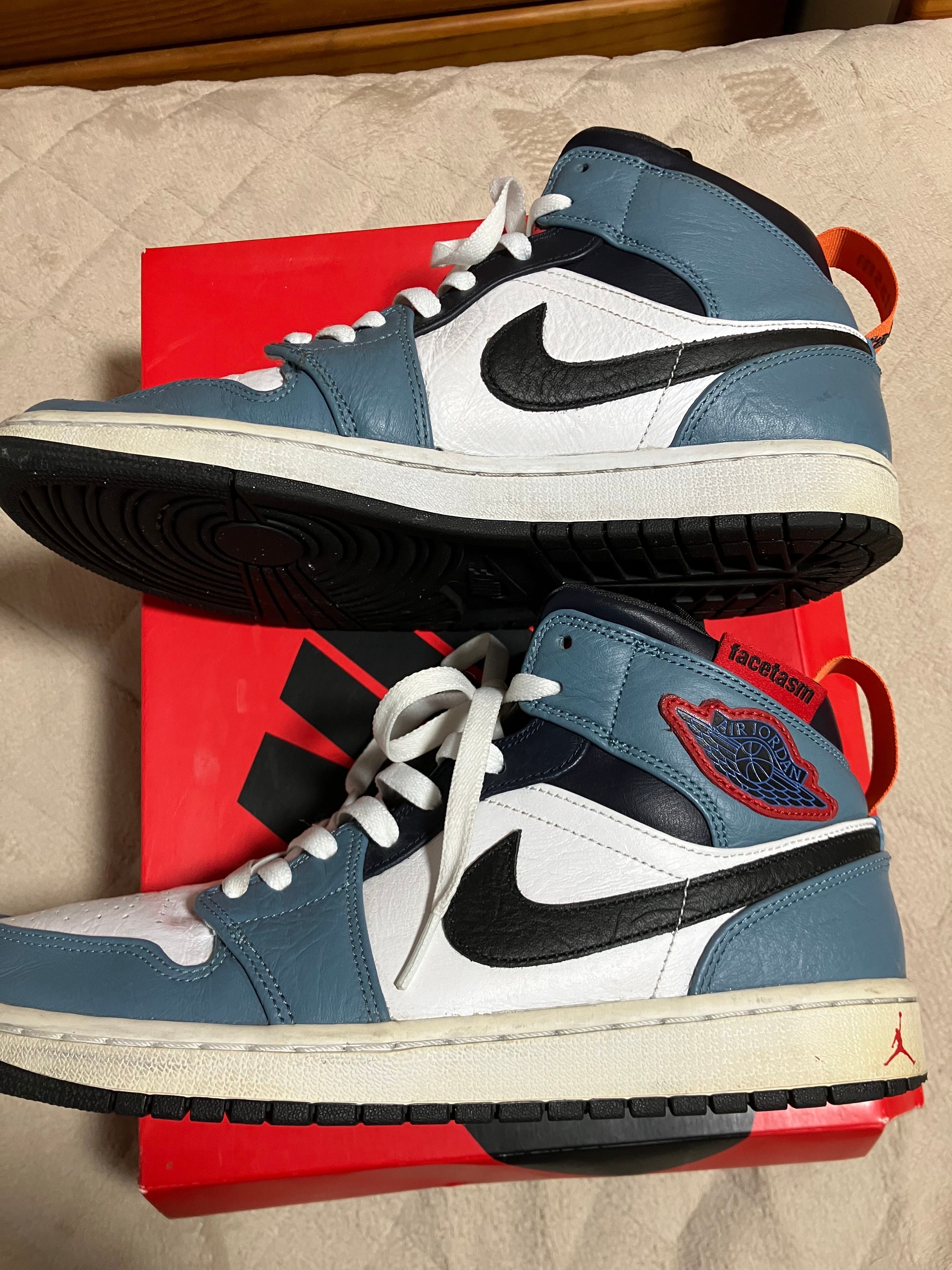 FACETASM × Nike Air Jordan 1 Mid "White/Navy"