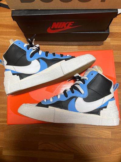 sacai × NIKE BLAZER MID "BLACK / BLUE"