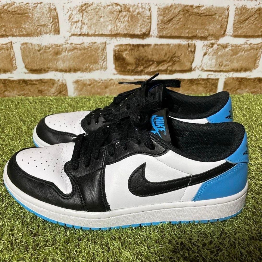 Nike Women's Air Jordan 1 Low OG "Black and Dark Powder Blue/UNC"