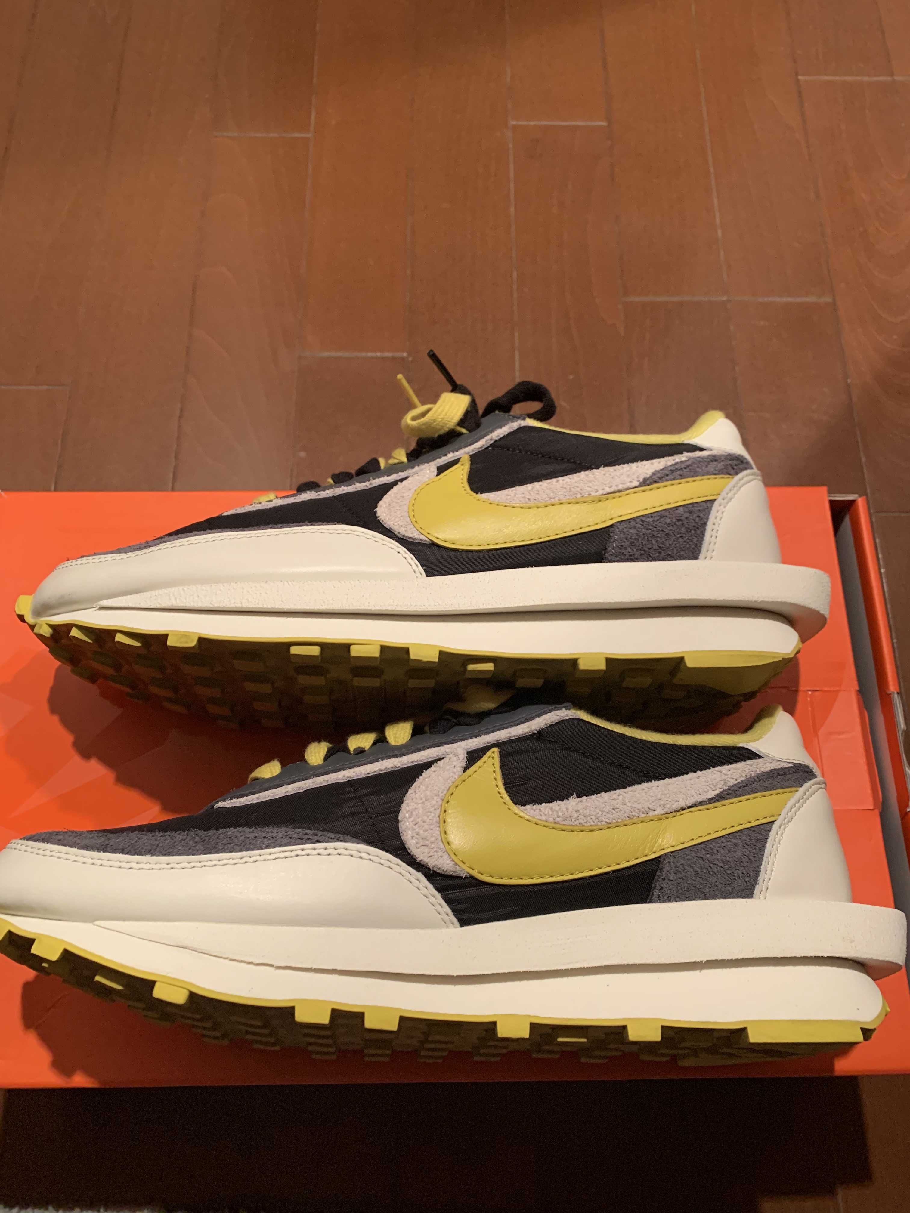 UNDERCOVER × sacai × Nike LD Waffle "Black/Sail-Dark Grey-Bright Citron"