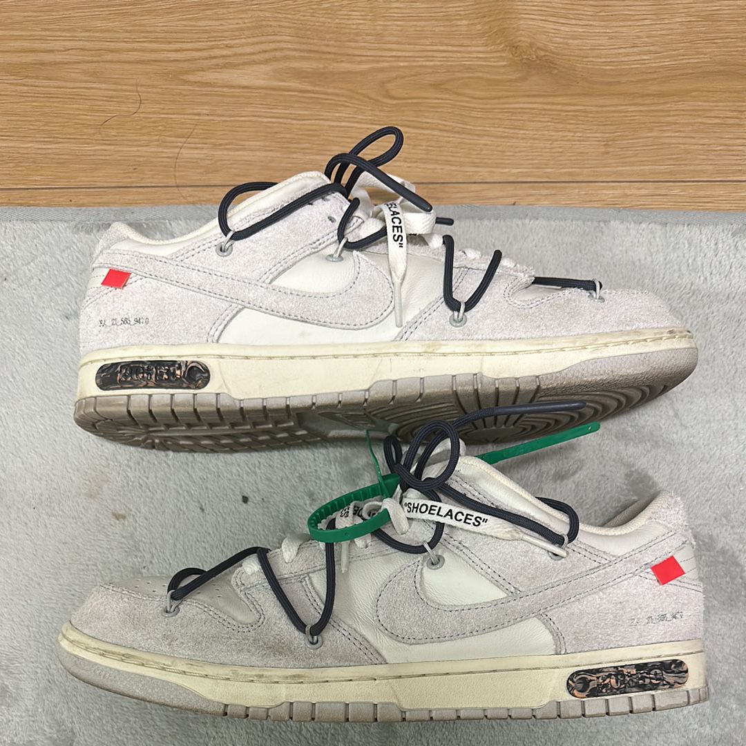 Off-White × Nike Dunk Low "Sail/Neutral Grey/Gridiron"