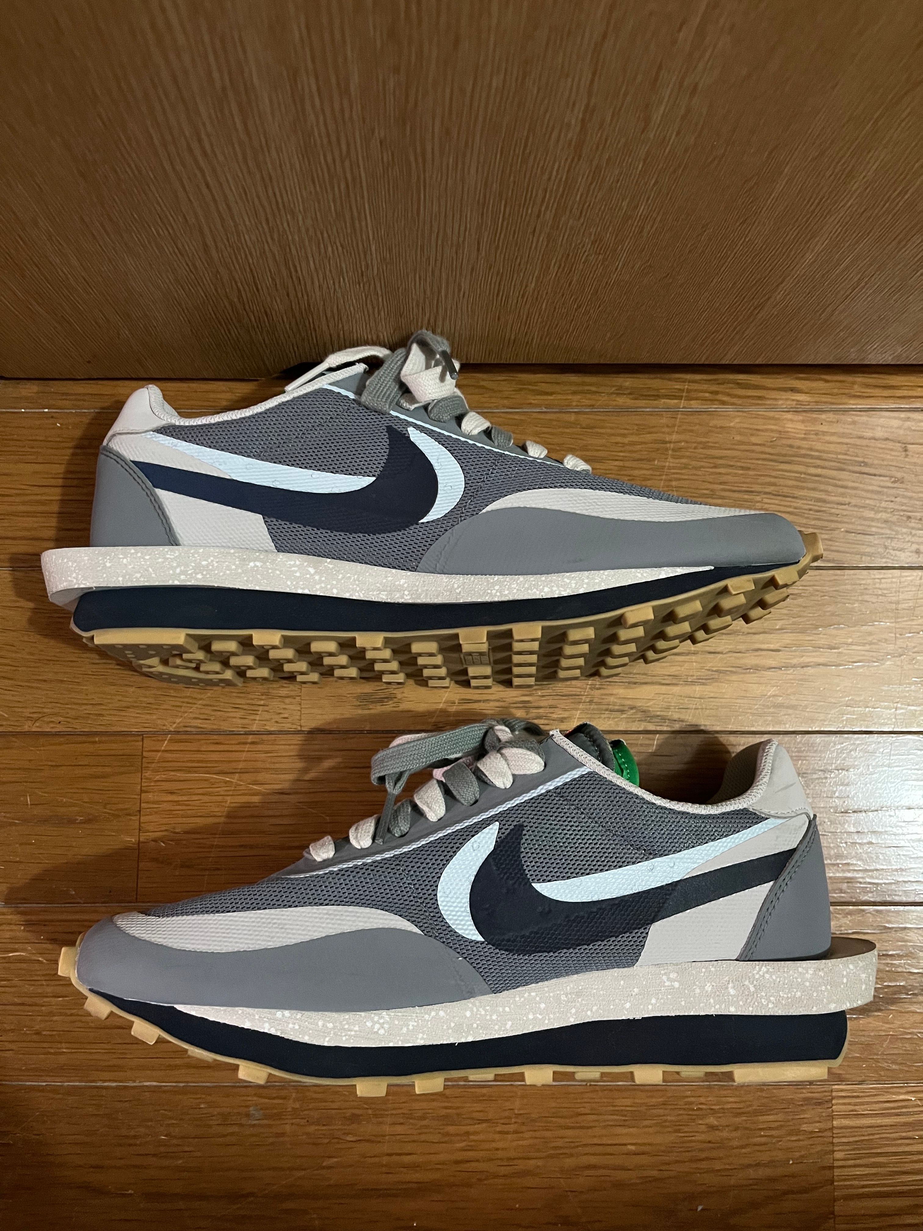 CLOT × Sacai × Nike LD Waffle "Grey Obsidian/Cool Grey"