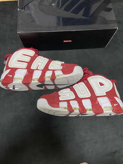 Supreme × Nike Air More Uptempo "White/Red"