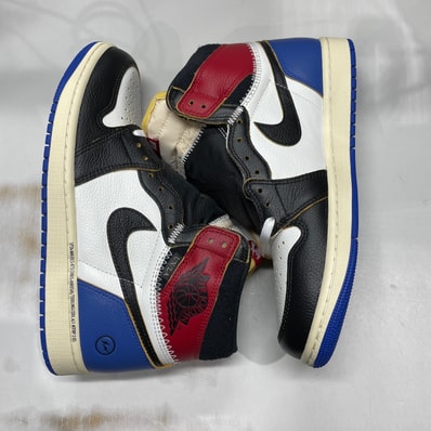 fragment design × UNION × Nike Air Jordan 1 High OG "Black/Varsity Red"