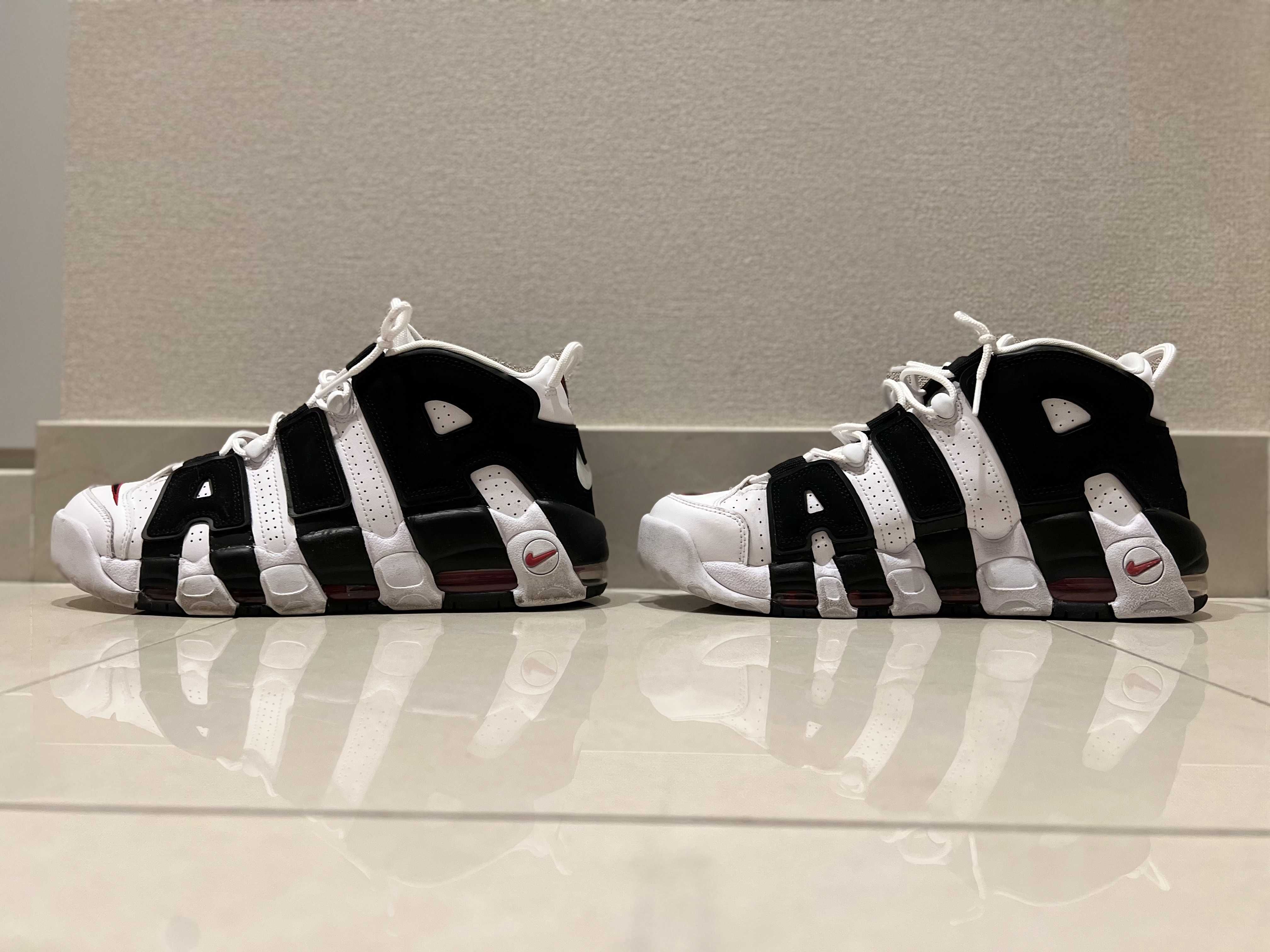 NIKE AIR MORE UPTEMPO "WHITE/BLACK/UNIVERSITY RED"(2020)