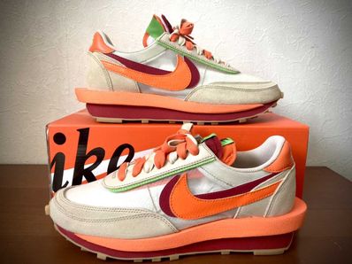 CLOT × Sacai × Nike LD Waffle "Orange Blaze"