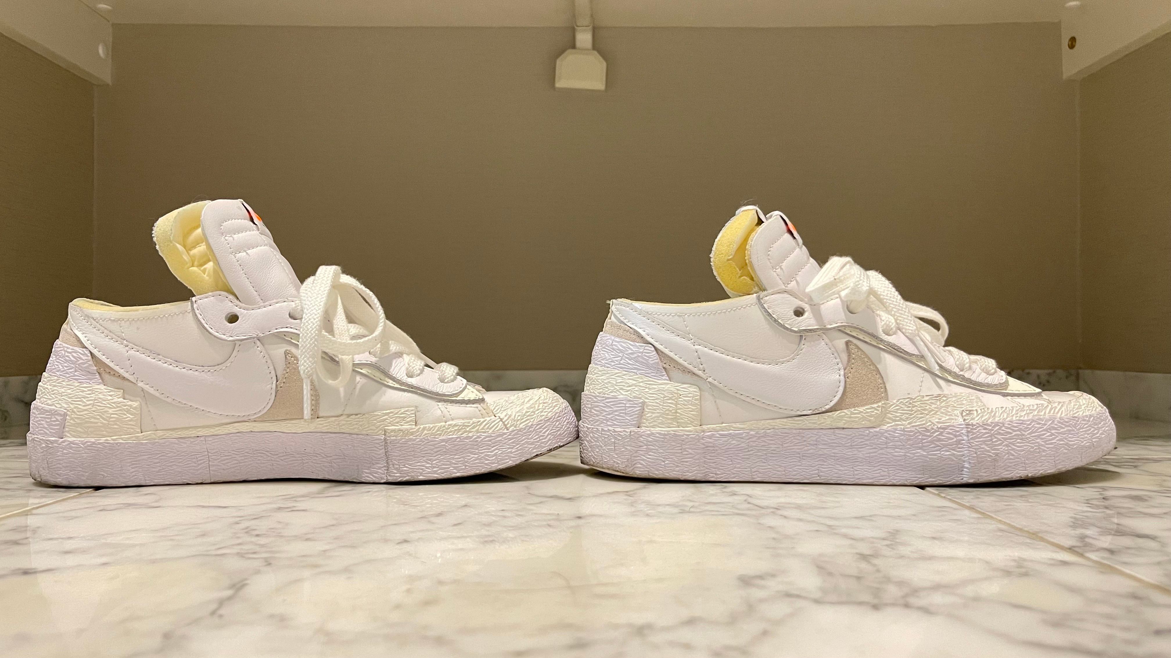 sacai × Nike Blazer Low "White Patent Leather"