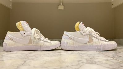 sacai × Nike Blazer Low "White Patent Leather"