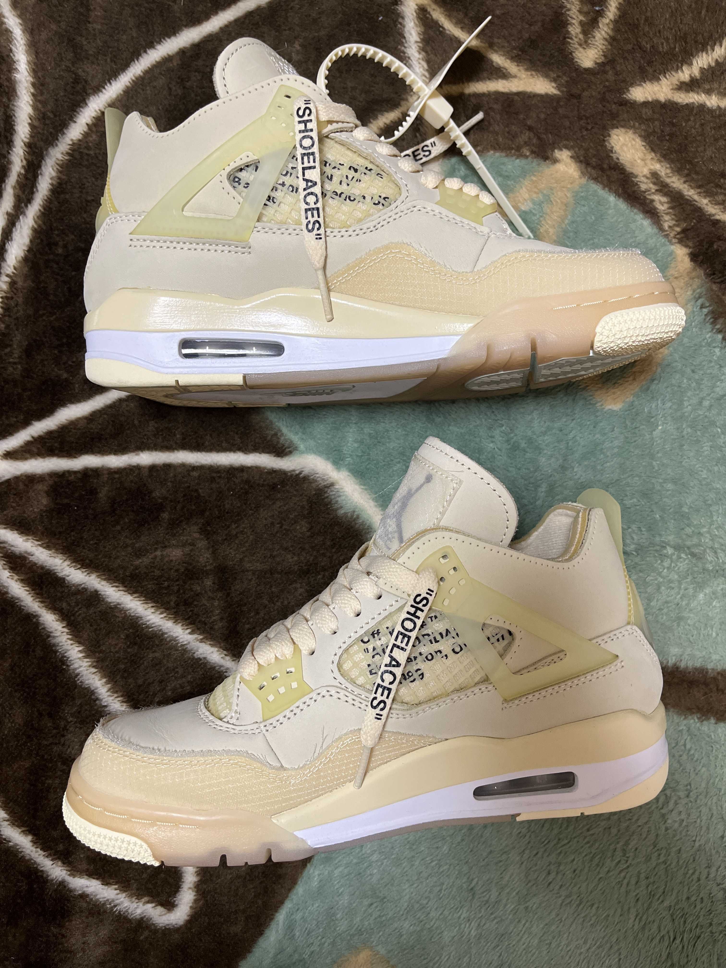 Off-White × Nike Women's Air Jordan 4 SP "Sail"
