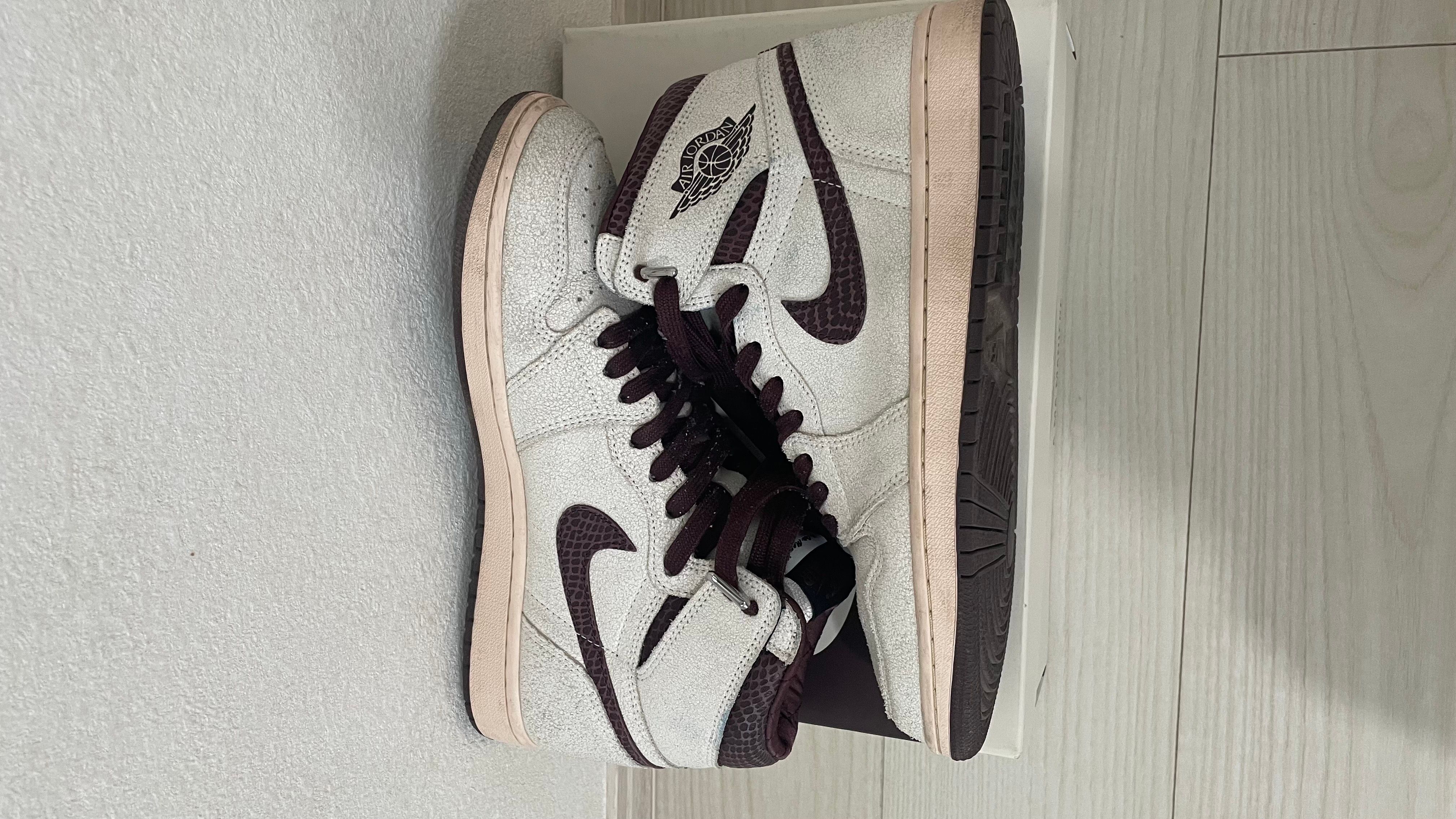 A Ma Maniere × Nike Air Jordan 1 Retro High OG "Sail and Burgundy"