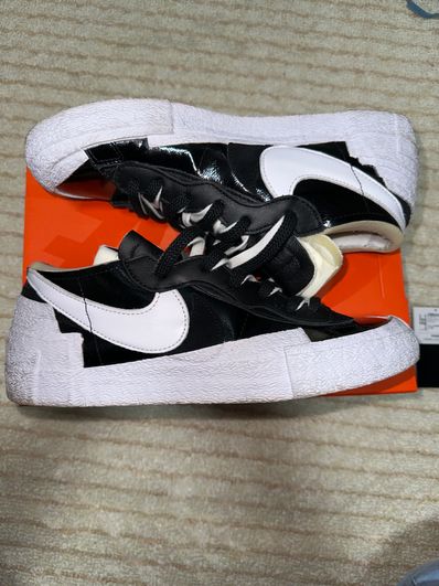 sacai × Nike Blazer Low "Black Patent Leather"