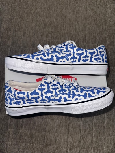 Supreme × Vans Monogram S Logo Skate ERA "Blue"