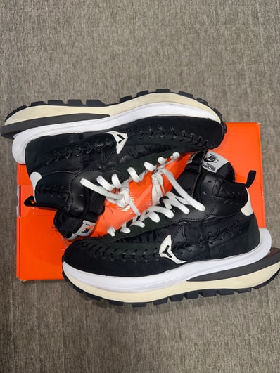 Jean-Paul Gaultier × sacai × Nike Vapor Waffle "Black/Black-White"