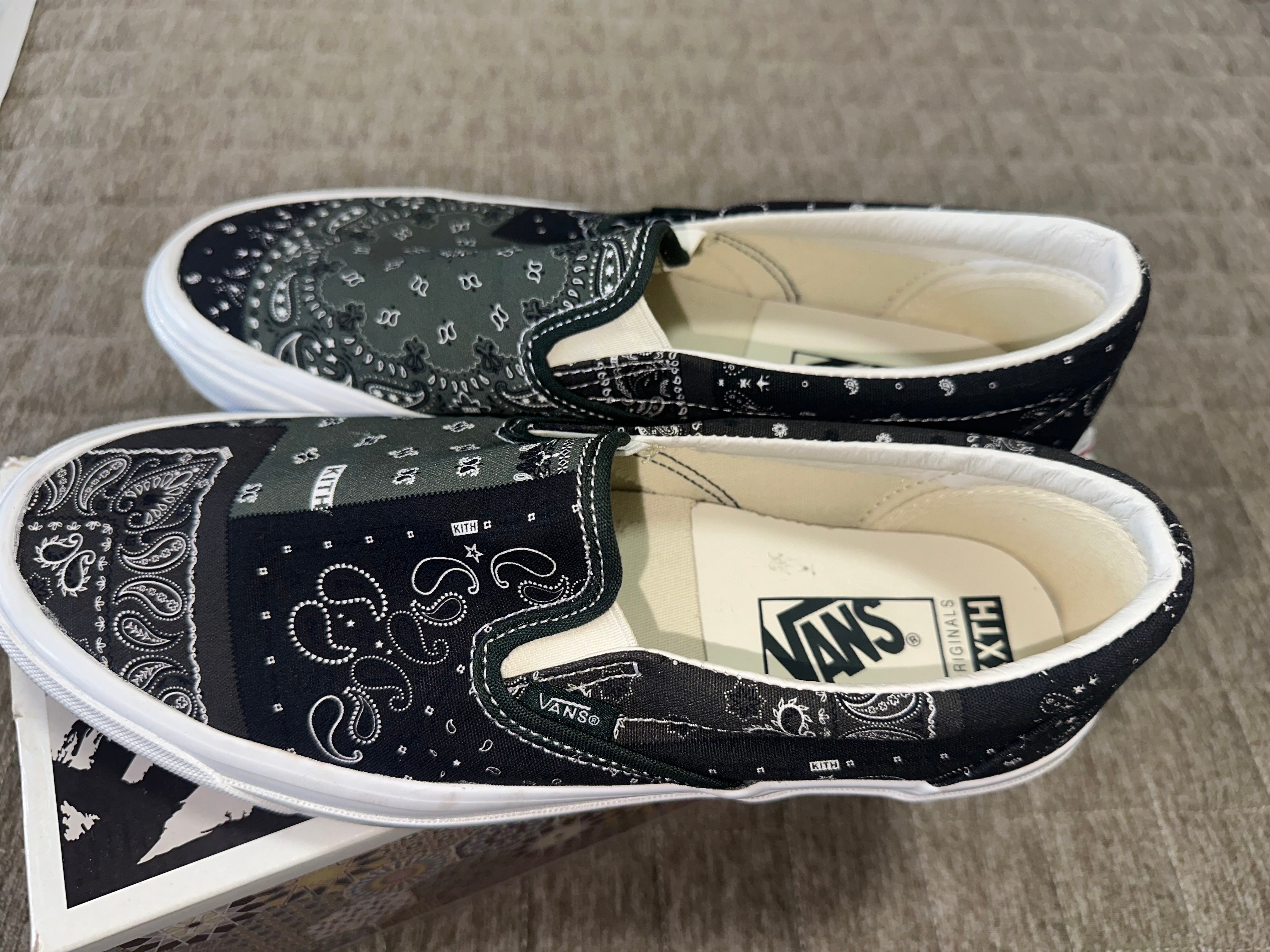 KITH × Vans Vault OG Classic Slip-On LX Bandana "Scarab"  