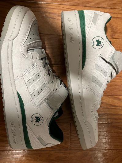 Bstn × adidas Forum 84 Low "Grey Dark Green & White"