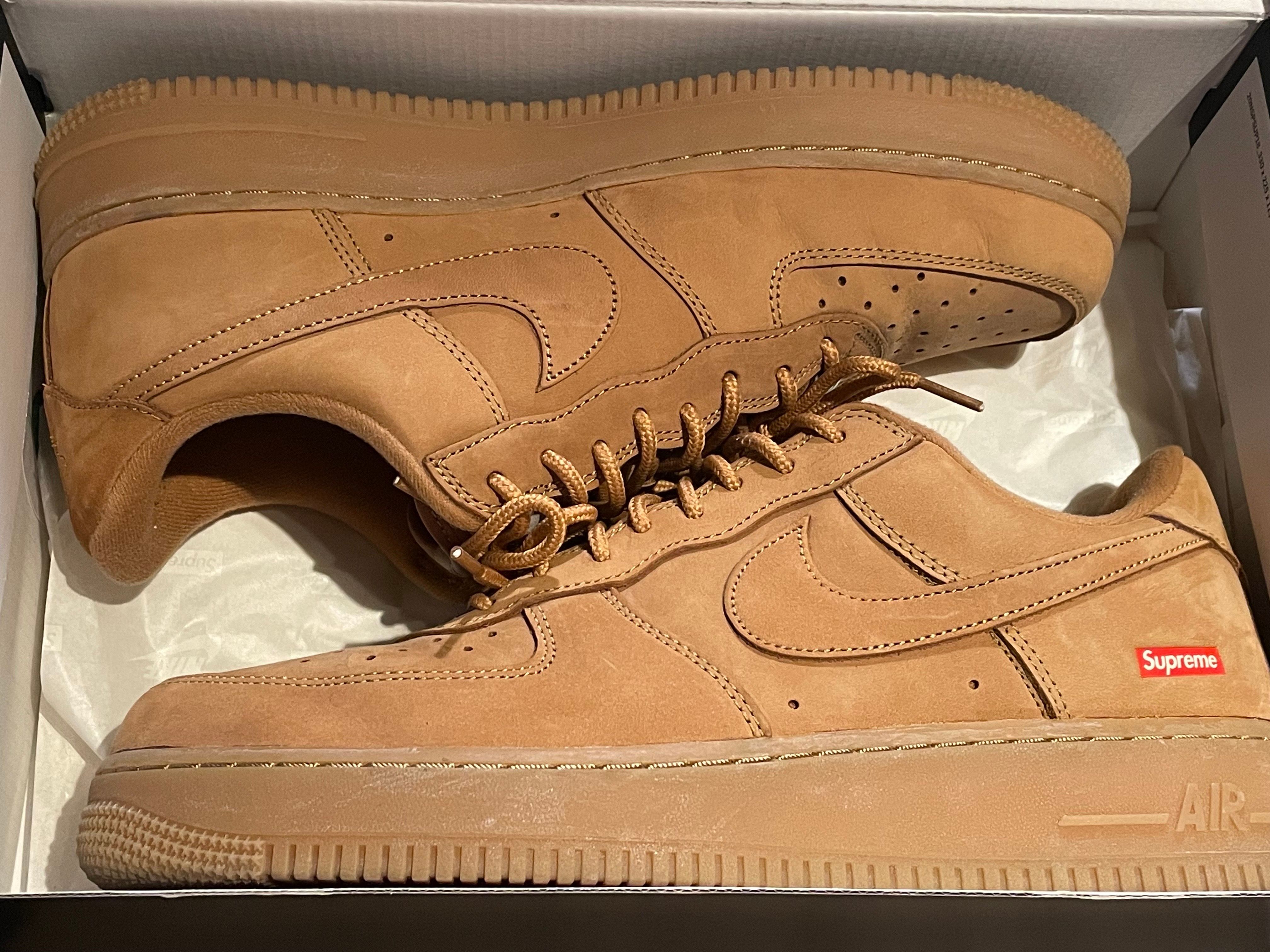 Supreme × Nike Air Force 1 Low "Flax/Wheat"