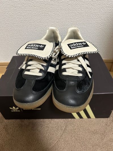 Wales Bonner × adidas Samba Pony Tonal Low "Core Black/Cream White"