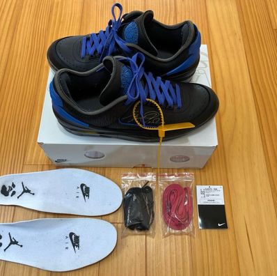Off-White × Nike Air Jordan 2 Low "Black and Varsity Royal"