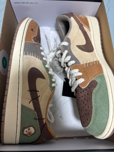 Zion Williamson × Nike Air Jordan 1 Low OG "Flax and Oil Green"