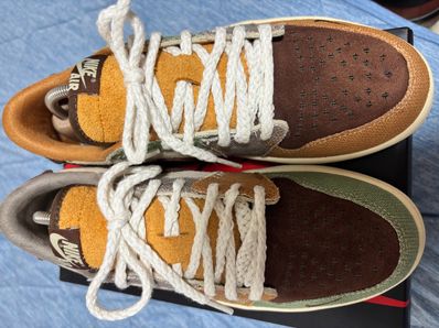 Zion Williamson × Nike Air Jordan 1 Low OG "Flax and Oil Green"