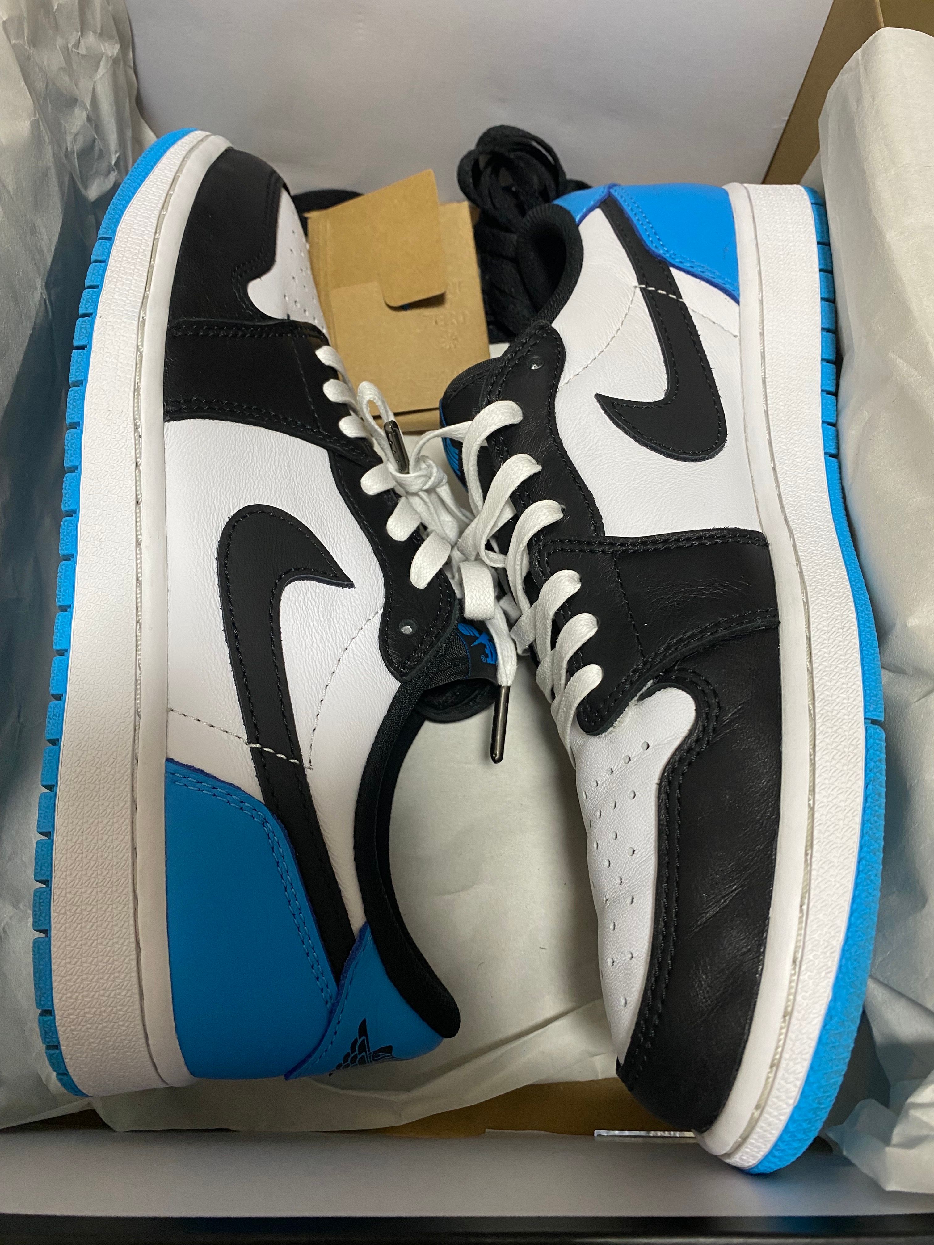 Nike Air Jordan 1 Low OG "Black and Dark Powder Blue/UNC"