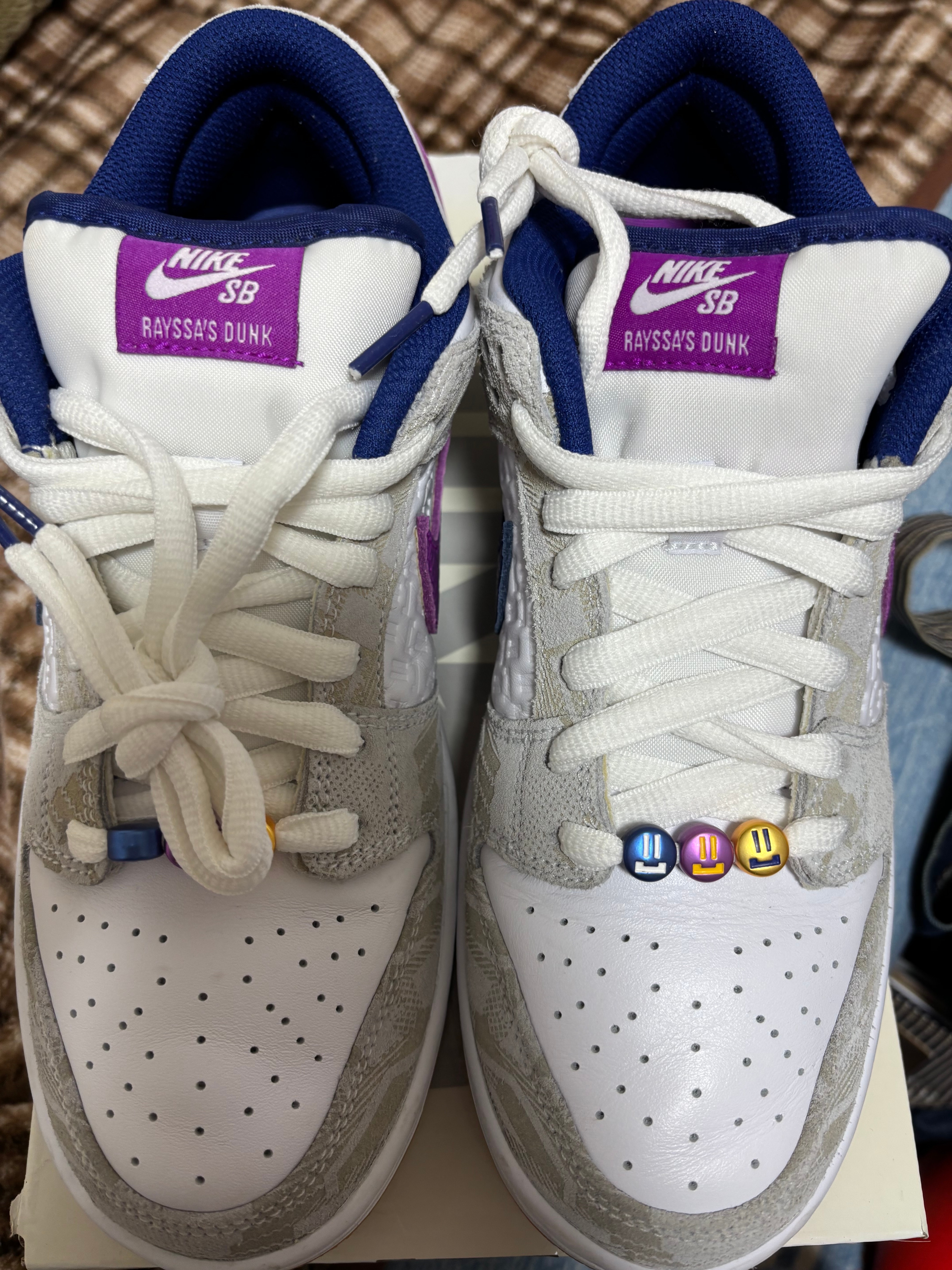 Rayssa Leal × Nike SB Dunk Low PRM "Pure Platinum and Vivid Purple"