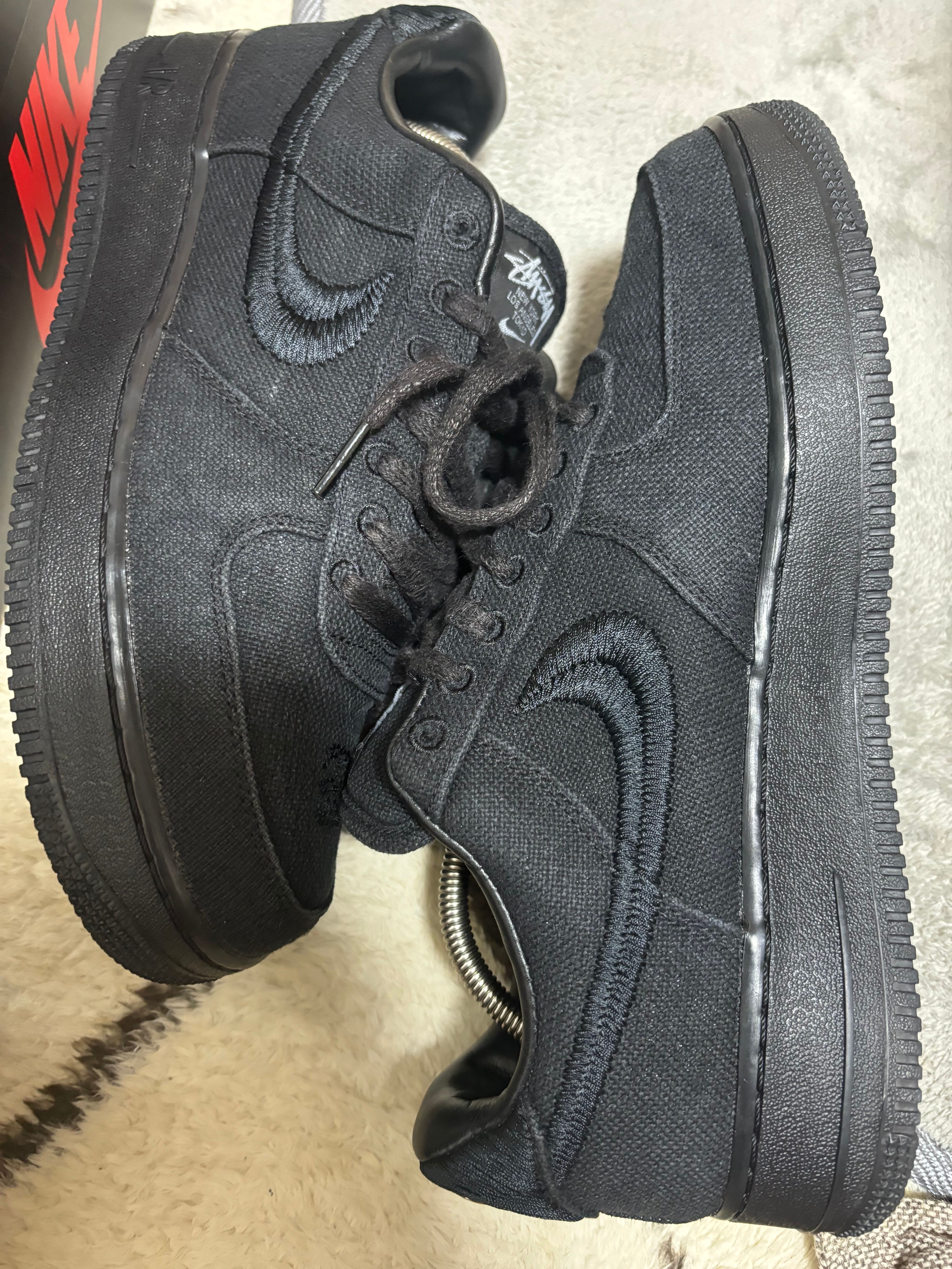 Stussy × Nike Air Force 1 Low "Triple Black"