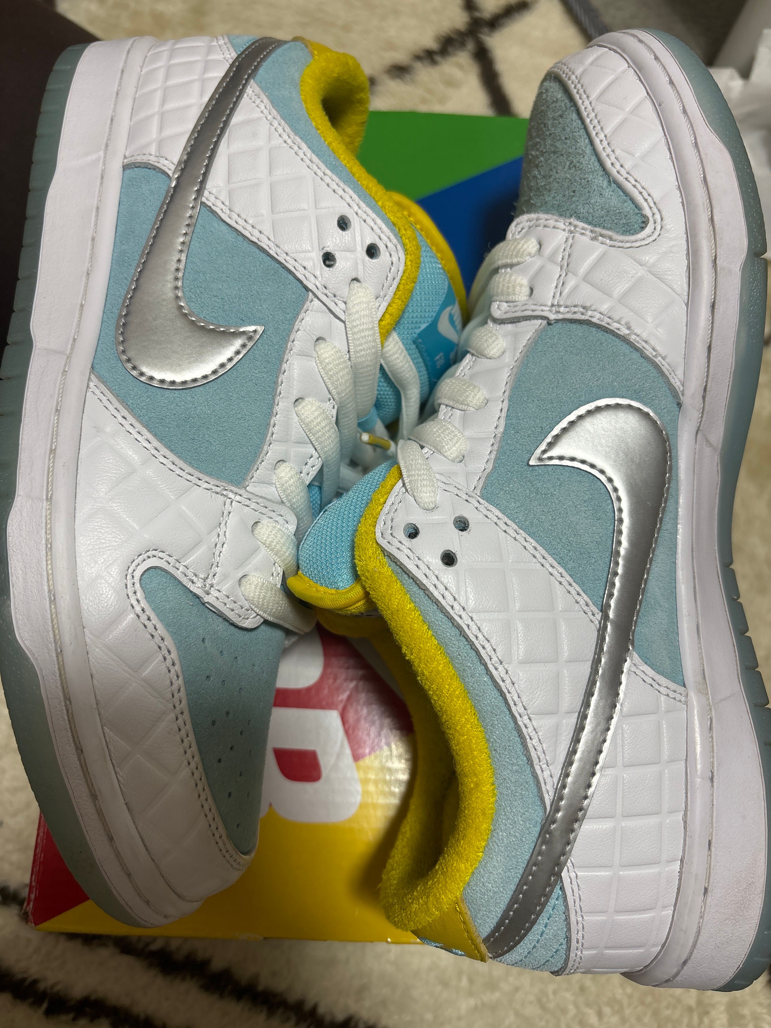 FTC × Nike SB Dunk Low "White/Blue"