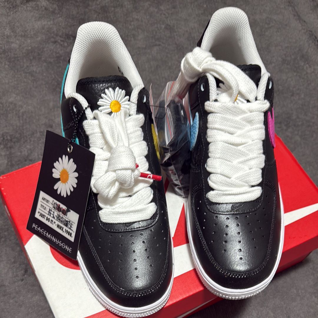 PEACEMINUSONE × Nike Air Force 1 Low '07 Para-Noise 3.0 "Black and Multi-Color" / G-DRAGON