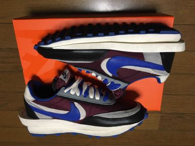 UNDERCOVER × sacai × Nike LD Waffle "Night Maroon/Pale Ivory-Ground Grey-Team Royal"