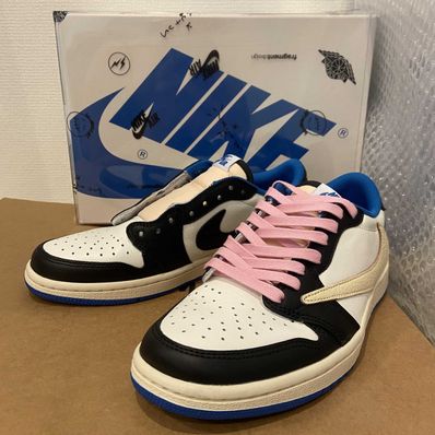 Travis Scott × fragment design × Nike Air Jordan 1 Low OG SP "Military Blue"